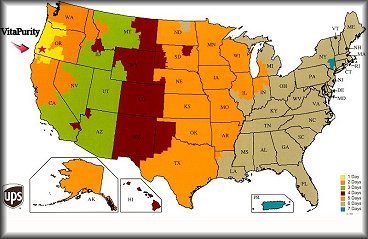 Estimated Delivery Times for Ground Shipping from our Oregon Warehouse